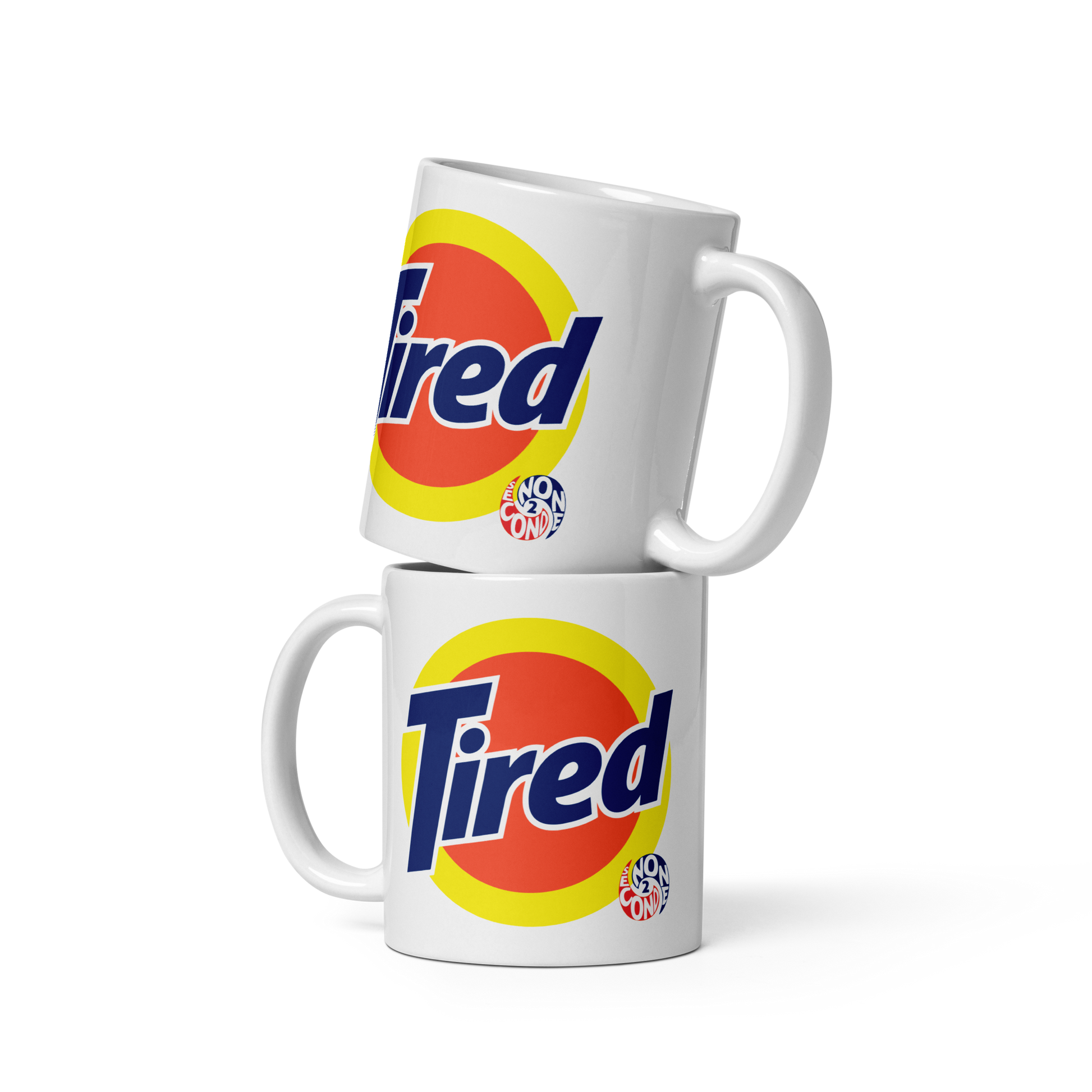 White Tired mug
